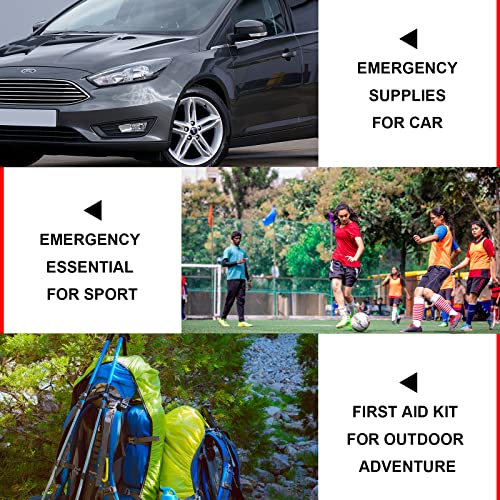 279PCS Small Travel First Aid Kit - Emergency & Survival Supplies for Outdoors