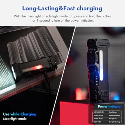 WUBEN X4 Rechargeable EDC Flashlight Black with Multi-Mode RGB Light