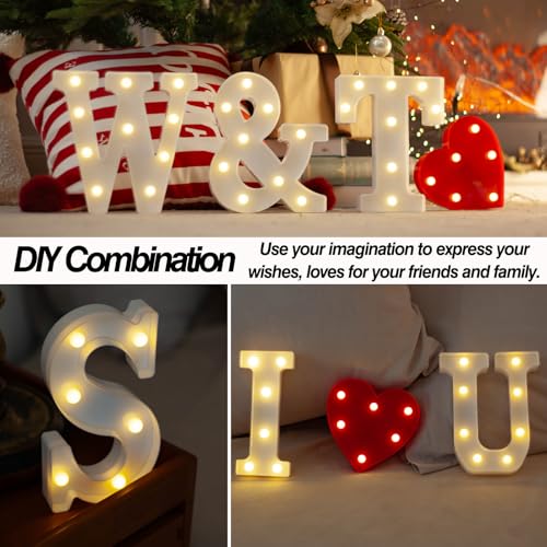 SKYPHAROS White-A LED Marquee Letter A, Warm White 26 Alphabet Light