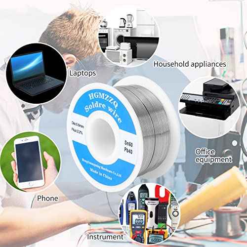 60/40 Tin Lead Solder Wire with Rosin for Electrical Soldering 0.039inch (1.0mm-1lb)