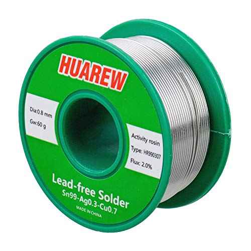 Lead Free Solder Wire with Rosin Core for Electrical Soldering (0.8mm, 60g)