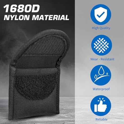 Ullnosoo Glove Pouch for Duty Belt, 1680D Nylon Latex Disposable Glove Holder for Firefighters, EMS, EMT, Paramedics, First Responders