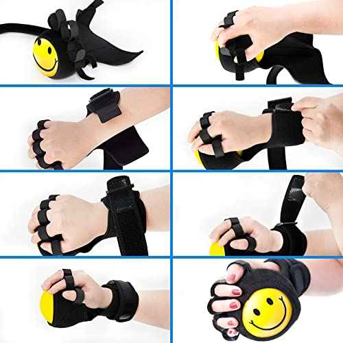 Anti-spasticity Ball Splint Hand Finger for Hand Stroke Hemiplegia Finger Recovery Spasm Dystonia Hemiplegia Finger Training Hand Functional Impairment for Children and Men and Women (Small)