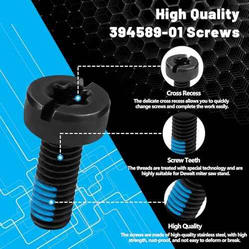 394589-01 Screw Compatible with Dewalt Miter Saw Stand - Replace for DWS779 DWS780 DW703 DW704 DW705S - 2 Pack