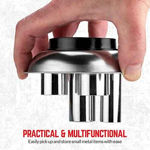 3 Pcs Inspection Tool Set - Magnetic Parts Tray, Telescoping Inspection Mirror, and Extendable Magnet Pick-Up Tool for Screw, Bolts, Nuts, Washers, Pins and Small Metal Parts, Magnetic Tool Tray