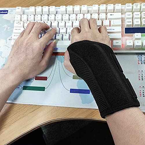 NuCamper Wrist Brace Carpal Tunnel Right Left Hand for Men Women, Night Wrist Sleep Supports Splints Arm Stabilizer with Compression Sleeve Adjustable Straps,for Tendonitis Arthritis Pain Relief (Right Hand-Pink, Small/Medium (Pack of 1))