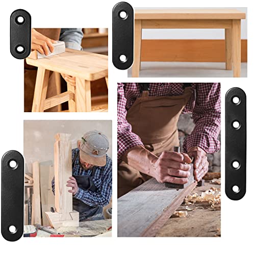 QSJ 26-Piece Stainless Steel Flat Plate Corner Bracket Set - 36mm/46mm/56mm/76mm