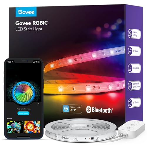 Govee 16.4ft RGBIC LED Strip Lights for Bedroom App Control & Custom Effects