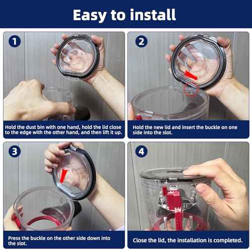 Dust Bin Lid Replacement for Dyson V7 V8 SV10 SV11 Vacuum Cleaner, Dust Bucket Accessaries (for Bin Lid V7 V8 SV10 SV11)