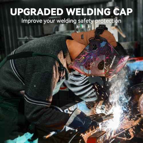 ARCCAPTAIN Reversible Welding Cap with Elastic Retractable Band, 8 Panel Protective Welders Cap, 10 oz Fireproof Cotton Comforts for Safety and Protection While Welding to Men Women, 7 1/2, Khaki