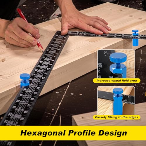 Tall Stair Gauges for Framing Square | Stringer Layout Tool with Holder