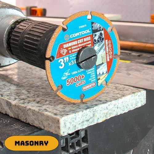 Diamond Cutting Wheel 3 x 3/8 Inch for Metal, Cut Off Wheel with 5000+ Cuts on Rebar, Steel, Iron and INOX 3" Diamond Cutting Discs (Segmented Edge)