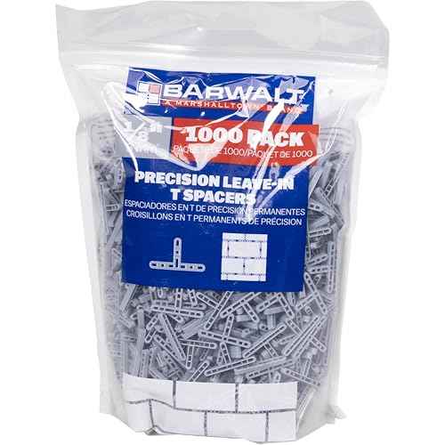BARWALT Precision Leave-in-Tile Spacers, 1/8 Inch, 1000 Pack, Tile Leveling, 3TTS