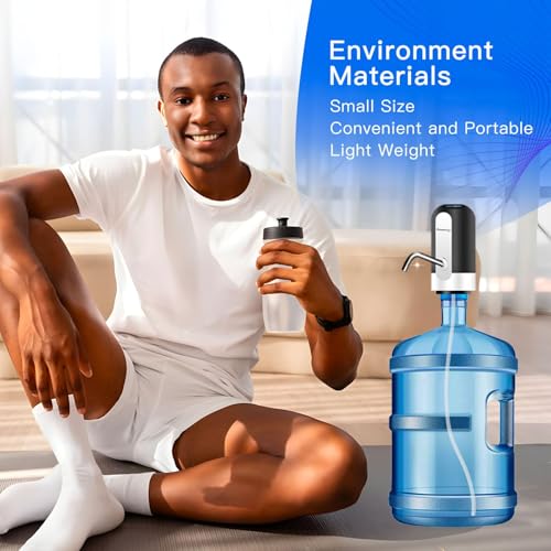 EASY SPEED Black 5 Gallon Water Dispenser with USB-C Pump