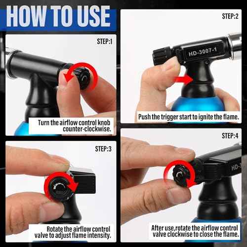 Hotdevil 20g Big Butane Torch Refillable Soldering Industrial Torch Adjustable Single Flames Blow Cooking Torch Lighter with Safety Lock for Soldering Baking Welding DIY Crafts(Butane Gas Not Include)