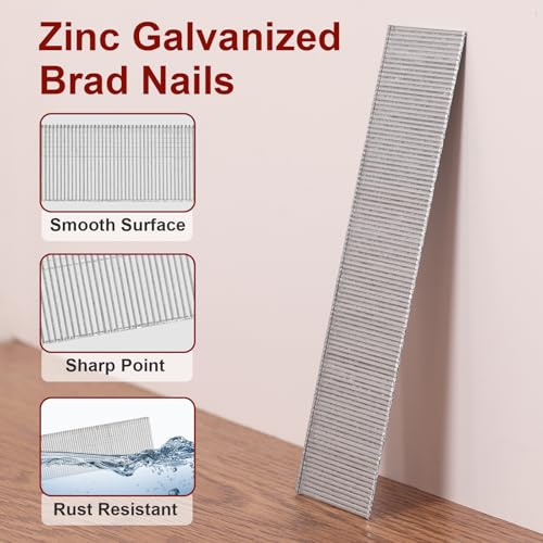 DEWBIN 1-1/4-inch 18 Gauge Galvanized Brad Nails - 1000 Count for Nail Gun