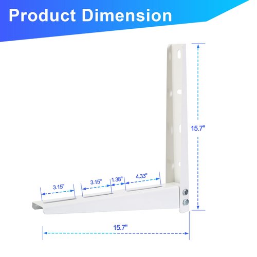 REHOYEE Mini Split Wall Mounting Bracket Heavy Duty Wall Mount Brackets for Outdoor Air Conditioners (7000-15000BTU)