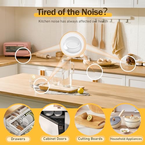 160 Pcs Silicone Cabinet Door Bumpers Self-Adhesive Round Noise Dampening Pads