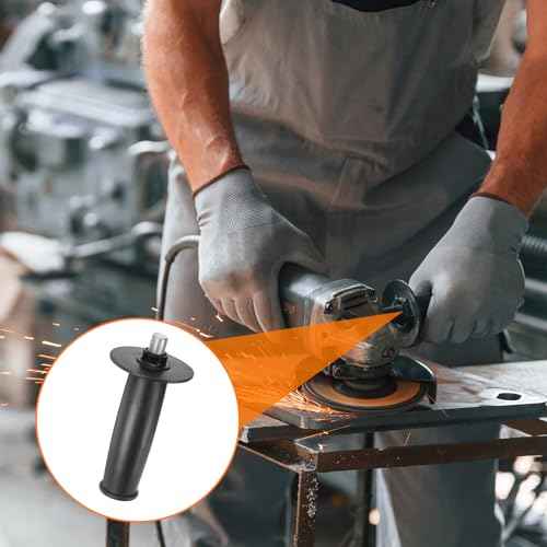 HARFINGTON 2pcs Angle Grinder Side Handle 14mm Thread 141mm Length Plastic Angle Grinder Handle Replacement Auxiliary Sander Handle Tool