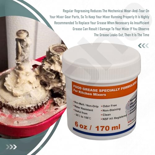 Food Grade Grease for KitchenAid Stand Mixer - 6 oz, Universal Lubricant