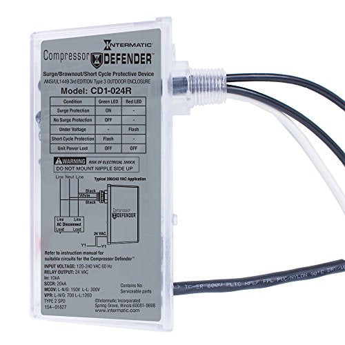 Intermatic Compressor Defender 120-240V Surge Protector for A/C Compressors & Circuit Boards