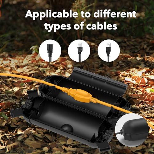 BN-LINK Outdoor Extension Cord Safety Cover - Black, 1 Pack