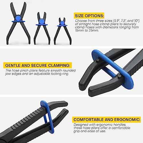 3PCS Clamp Pliers Set - Versatile Pinch Off Plier Set for Flexible Hoses, Brake Hoses, Fuel Lines (3PCS)