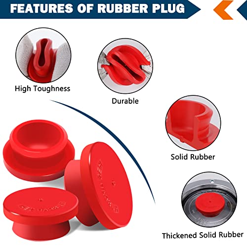 CheeMuii 20 Pack 1-1/8" Rubber Hubcap Plugs for Trailer Wheel Caps - Fits Stemco 359-5990