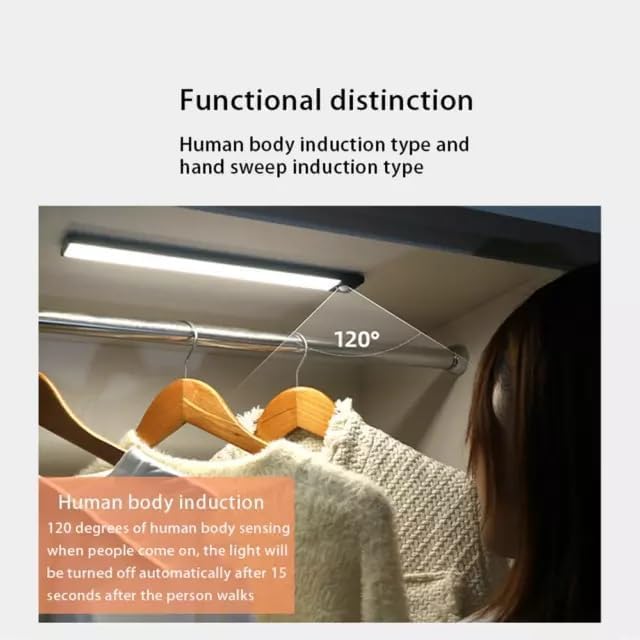 Rotateepic/Sculptiure/Watchatest 76led Rechargeable Motion Sensor Under Cabinet Lights, Ailsion Under Cabinet Lights-76led Motion Sensor Night Light Indoor, 3 Color Modes (9.44 inch)