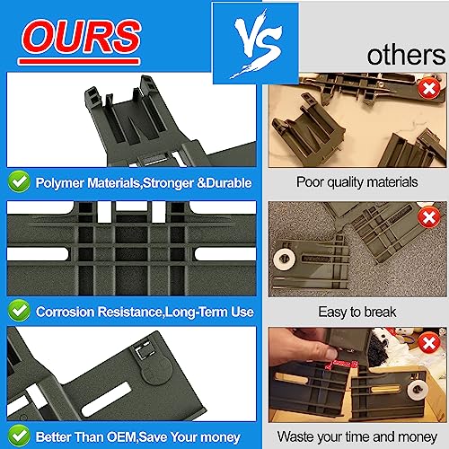 Whirlpool Top Rack Adjuster Replacement Parts W10350375 W10712395 – Upgraded Polymer Wheel Kit