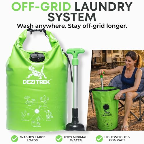 Large Portable Manual Washing Machine for Camping, Travel & Off-Grid Use