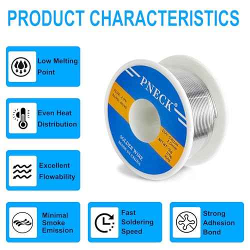 60/40 Tin Lead Rosin Core Solder Wire for Electrical Soldering, 0.032" 1.76 oz (0.8 mm 50 g)
