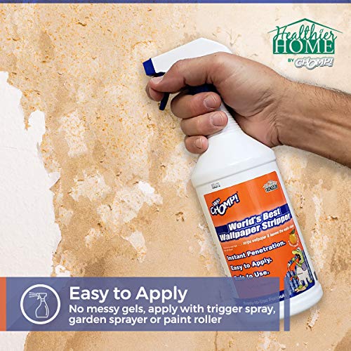 WP Chomp Wallpaper Stripper - Fast-Acting Sticky Paste Remover 32oz, Citrus Scent