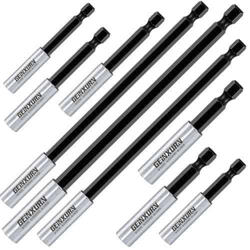 9Pc Cr-V Screwdriver Bit Holders, Extension Socket Drill Bit Magnetic Holder Hex Shank Quick-Change Drill Bit Guide (2.5¡±3¡±6¡±)