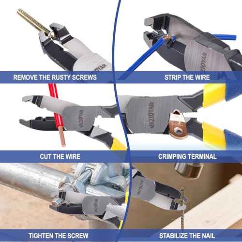 Multi-Function Screw Extractor Pliers, Non-Slip Screw Removal Tool, Extracts Stripped, Broken, Rusted Screws, Screw Pliers for Tightening, Loosening and Gripping Nuts and Bolts£¬Wire pliers