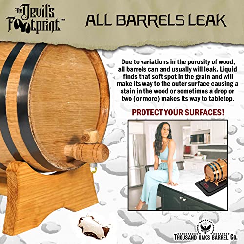 Thousand Oaks Barrel Mat for 1-5 L Whiskey Barrels – Waterproof Spill Protector