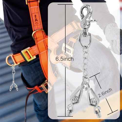 MELOTOUGH Metal Glove Clip Heavy Duty Glove Clips for Work Glove Holders Safety Glove Clip with 2 Alligator Clip for Pants