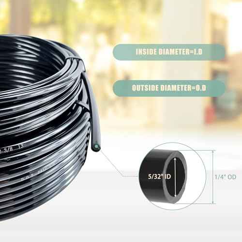 1/4" OD Black Nylon Air Brake Tubing - 35ft -Air Line - Pneumatic Air Hose for Trucks & Trailers-DOT Approved for Air Brake Tubing Suspension Or Fluid Transfer