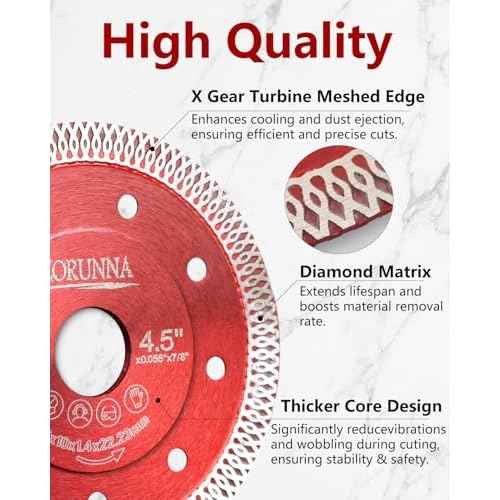 4.5" Diamond Blade for Angle Grinder, Super Thin Tile Saw Blades for Smooth Cutting, 2Pcs Indestructible Disc for Grinder Cutting Porcelain Ceramic Tile Granite Marbles.