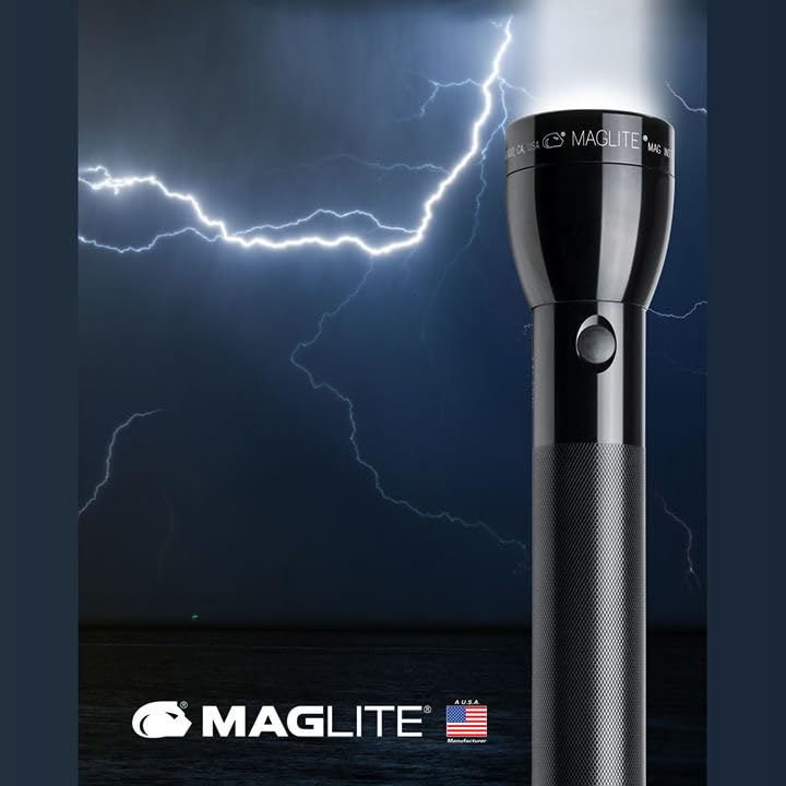 MagLite ML300L 2D LED Flashlight Black Display Box - Focusable Beam, Multi-Mode, Long Battery Life