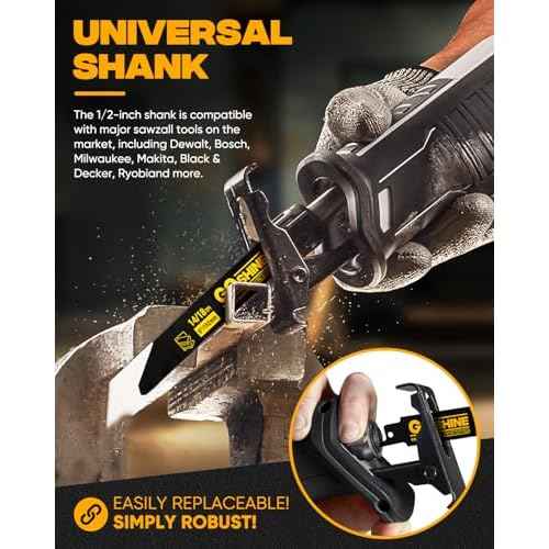 5 Pack 6 inch 14/18TPI Automatic Dismantling Reciprocating Saw Blades for Metal, 6¡±Reciprocating Saw Blades Replace Milwaukee and Diablo Saw Blade