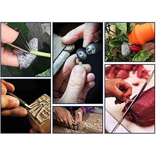 JADE KIT 12 PCS Finger Cots Cut Resistant Protector, Finger Covers for Cuts, Gloves Life Extender, Cut Resistant Finger Protectors for Kitchen, Work, Sculpture, Anti-Slip, Reusable