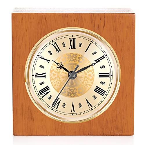 4.3 Inch Quartz Clock Insert with Gold Trim and Roman Numerals - DIY Clock Part