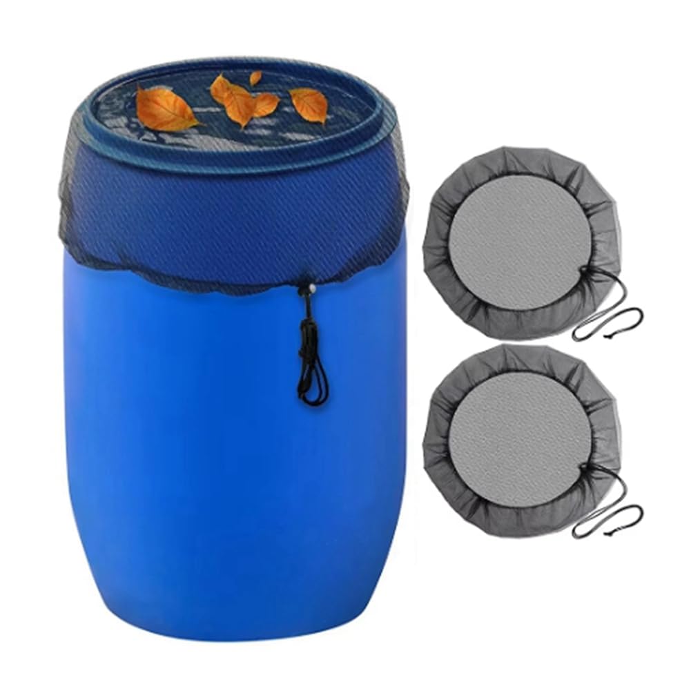Bloepum Mesh Cover Netting for Rain Barrels Water Collection Buckets Cover Water Tank Protection Lid Rain Collect Tool 80cm