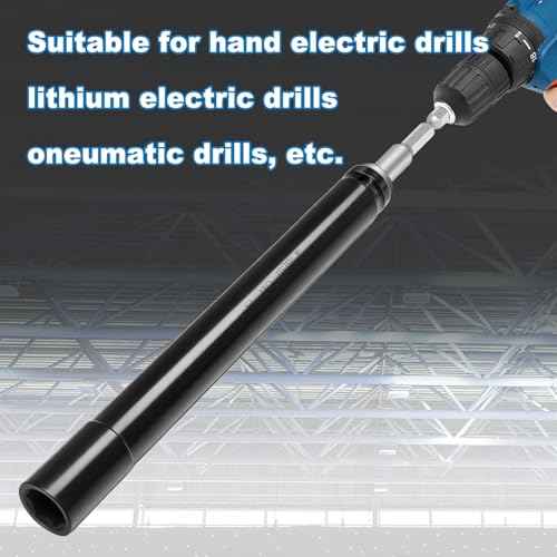 9/16"(14mm) Power Nut Driver, Nut Runner Hollow Socket Fit Long Bolts and Ductwork, 9/16" Deep Socket (7.65"Length)