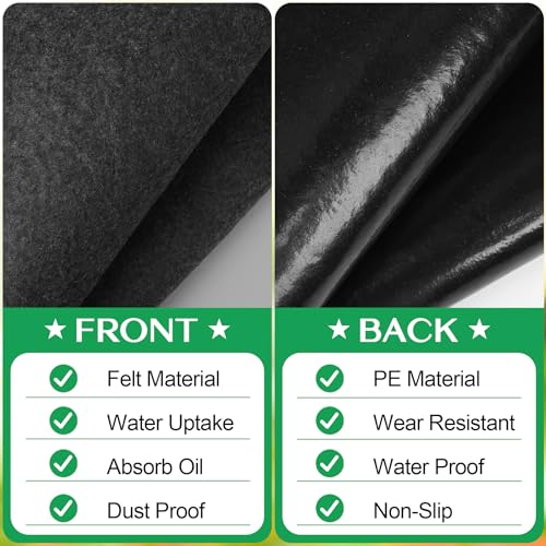 ToLanbbt 8.2 x 6 FT Waterproof Outdoor Storage Shed Floor Mat - Dark Grey
