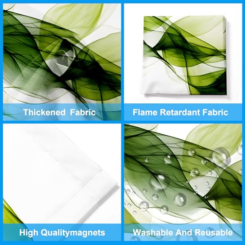 Green Leaves 2 Pack Fluorescent Light Covers 4x2 ft Magnetic Ceiling Filters