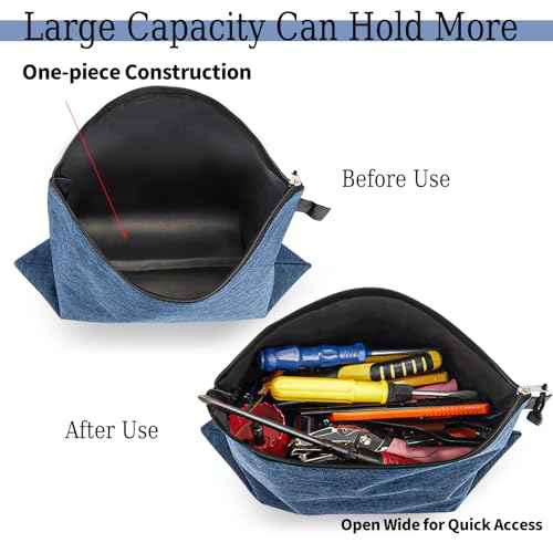 Tool Pouches With Zipper 3 Pack Waterproof Small Tool Bag, Practical Zippered Pouch Suitable For Organizing And Storing Tools, Gadgets, Cosmetics, Travel Accessories.