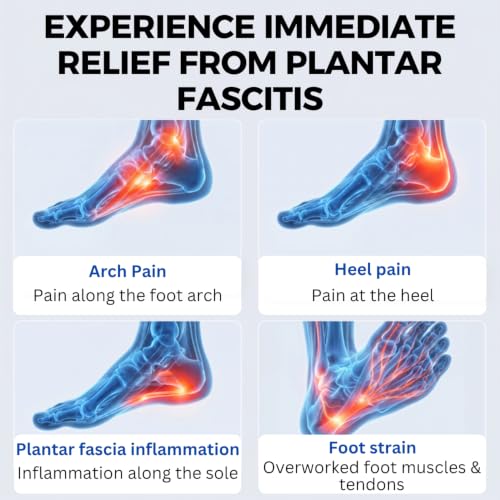 Koprez X-Large Black Plantar Fasciitis Support Sleeve for Ankle Pain Relief
