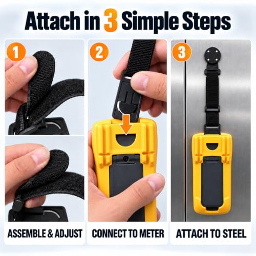 Magnetic Multimeter Hanger Kit for Fluke Instruments - Adjustable Loop Strap